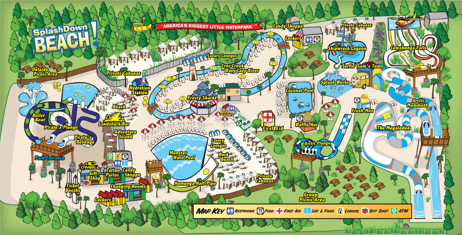 Park Map SplashDown Beach Water Park