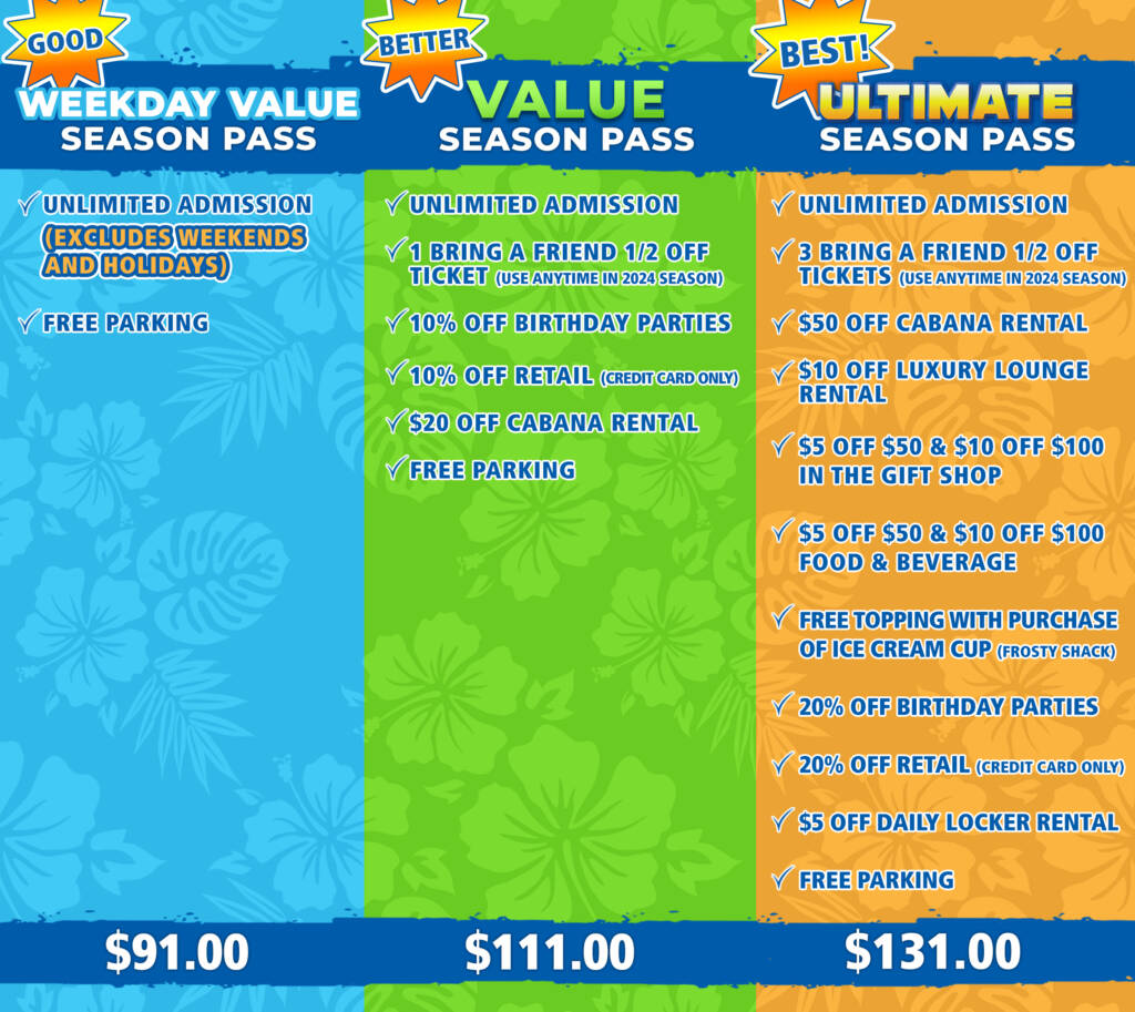 Season Pass Perks SplashDown Beach Water Park